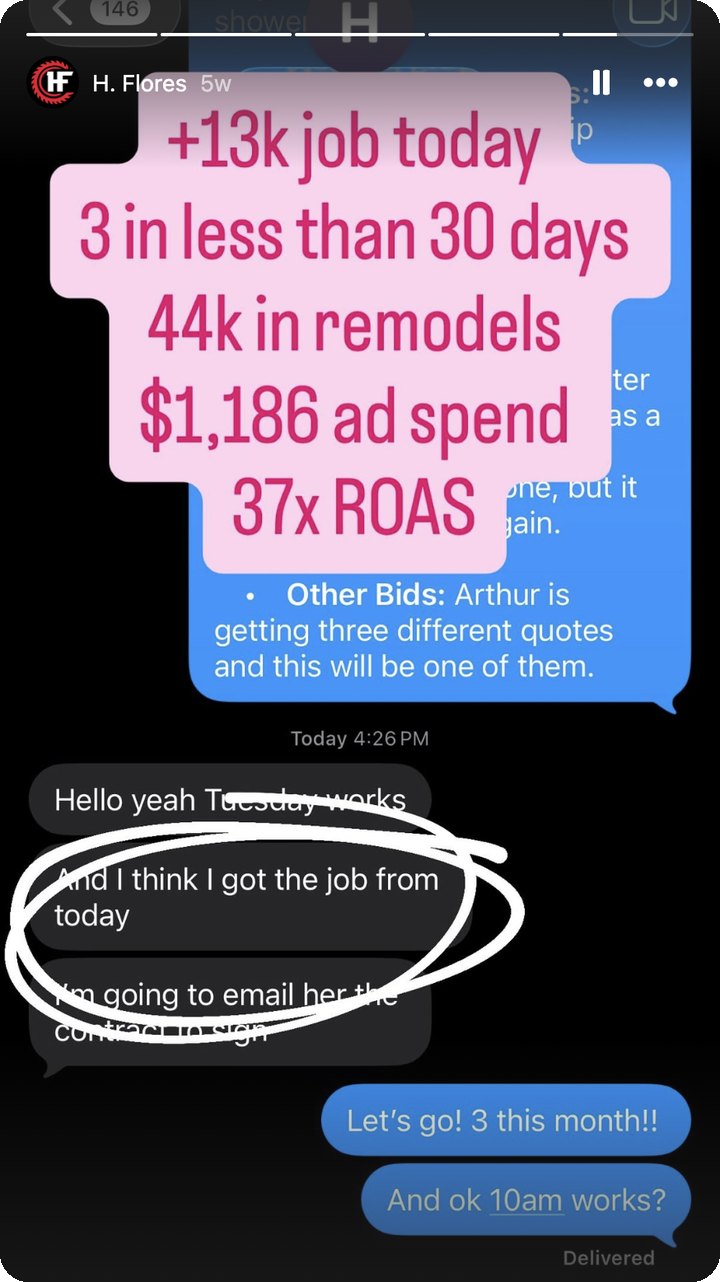 H. Flores: 3 jobs, $44k, from $1,186 in ads
